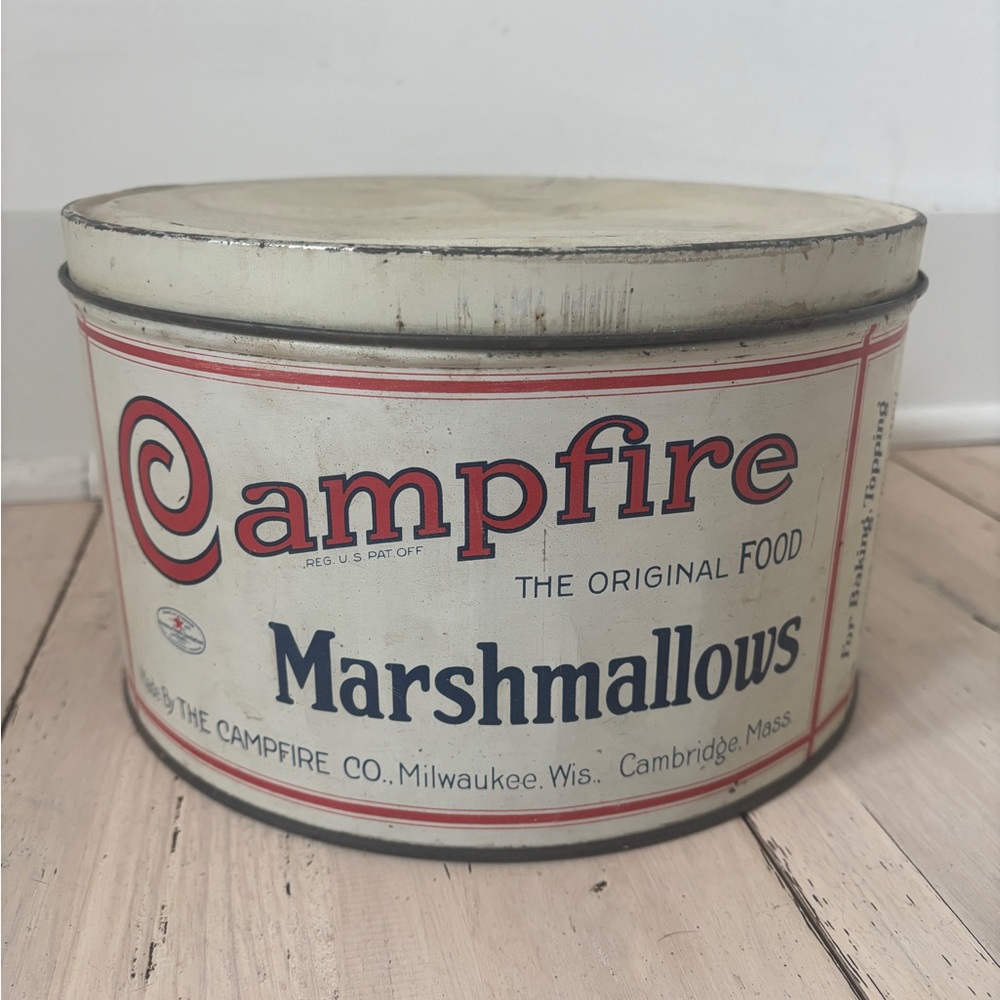 Vintage Campfire Marshmallow Tin